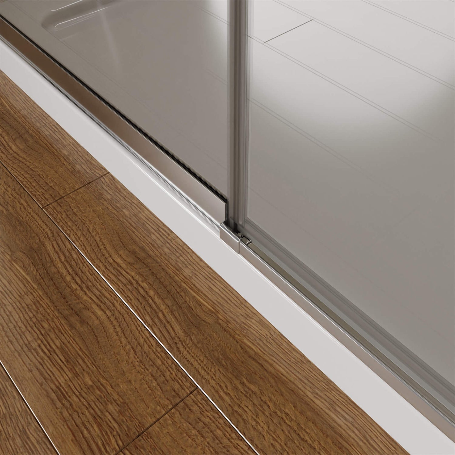 Pivot Swing Shower Door, 58.5-60" W x 74" H with 5/16 in (8mm) Clear SGCC Tempered Glass