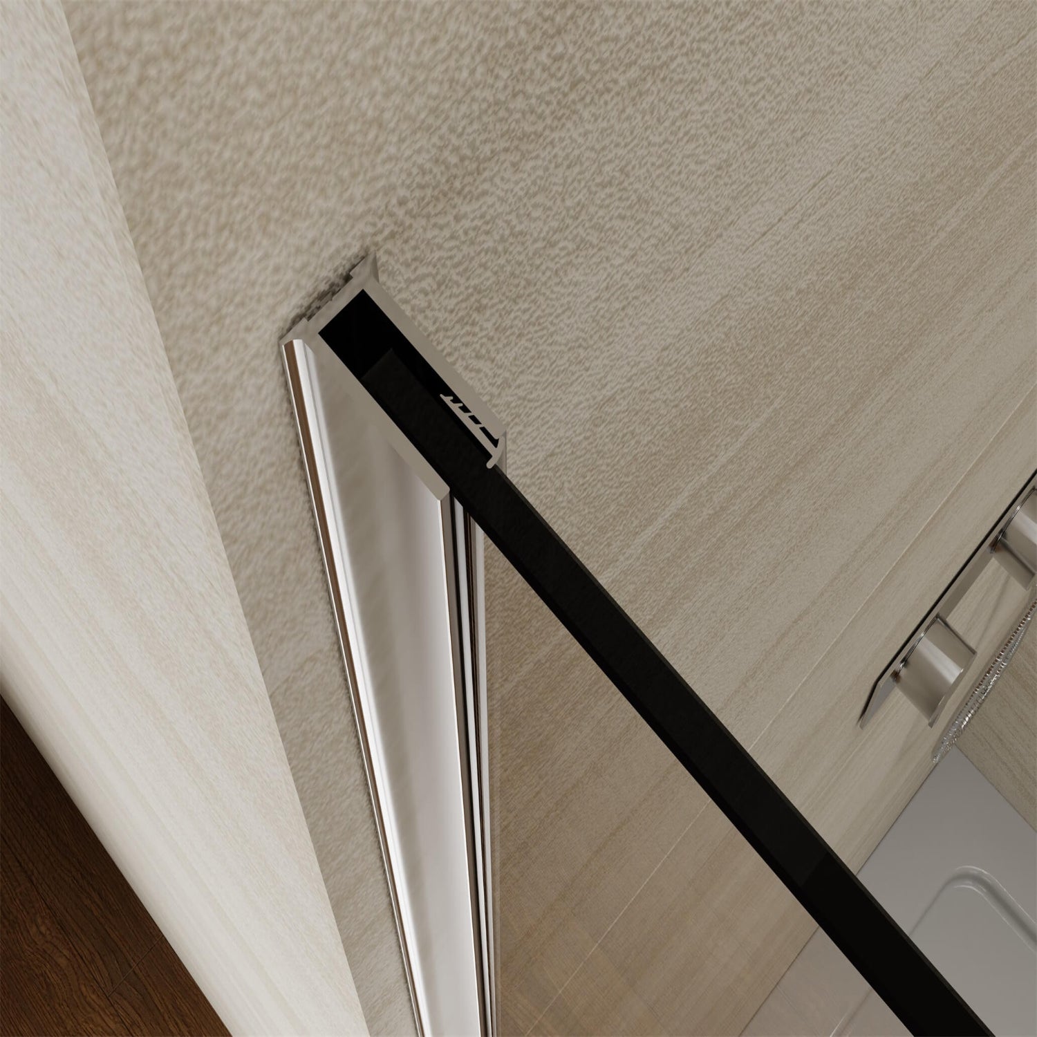Pivot Swing Shower Door, 58.5-60" W x 74" H with 5/16 in (8mm) Clear SGCC Tempered Glass