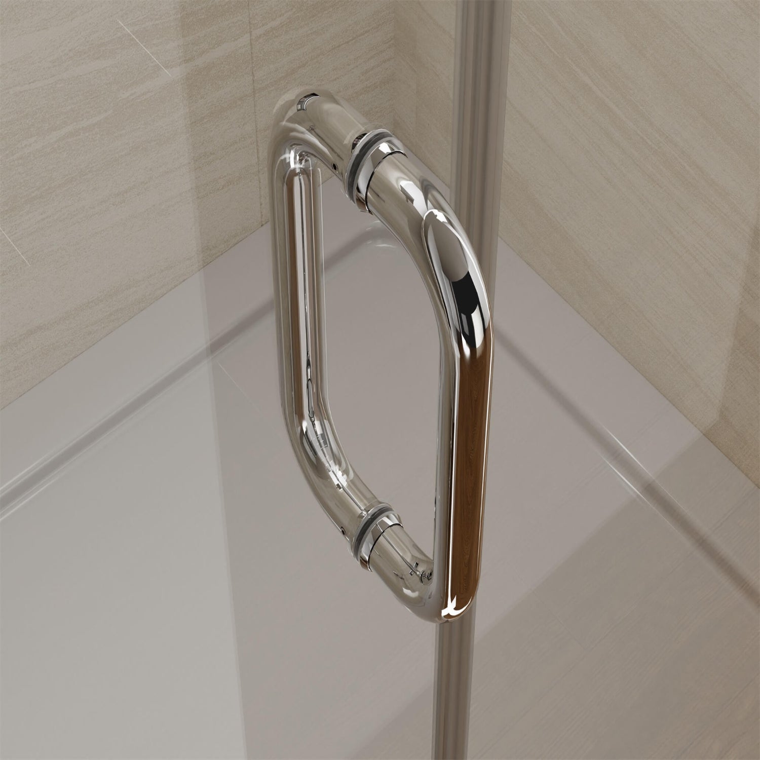 Pivot Swing Shower Door, 58.5-60" W x 74" H with 5/16 in (8mm) Clear SGCC Tempered Glass