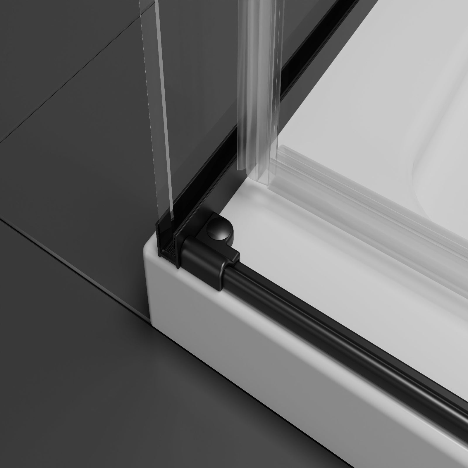 60x76 in Frameless Sliding Shower Door with 32x76 in Side Panel, Nano Glass, 304 Stainless Steel in Gold Brushed, L-Shape Design, O Handle, Reversible Install