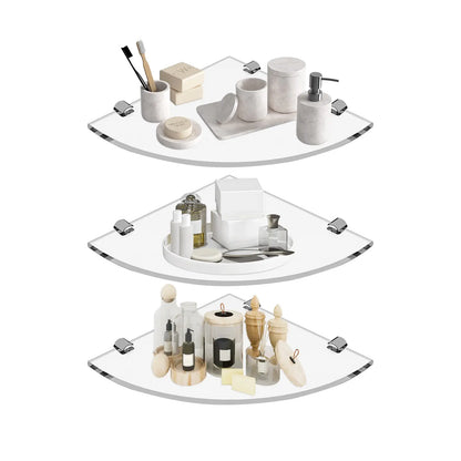 No Drill Adhesive Wall MountedBathroom Organizer Shelves