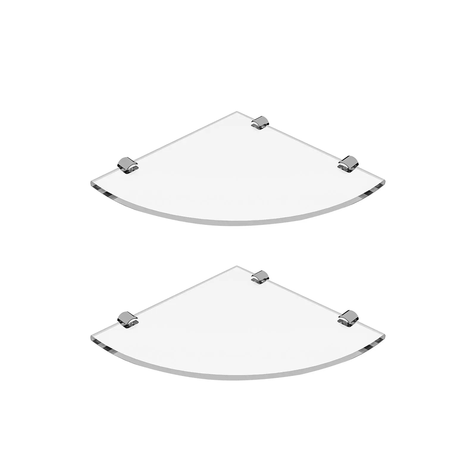 Floating glass shelves for living room