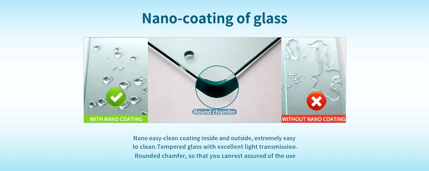 56-60" W x 76" H Double Sliding Shower Door, Shower Glass Door with 5/16" (8mm) Clear SGCC Tempered Glass, Stainless Steel Hardware, Nano Easy-Clean Coating, K01 (Black)